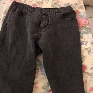 Black faded skinny jeans